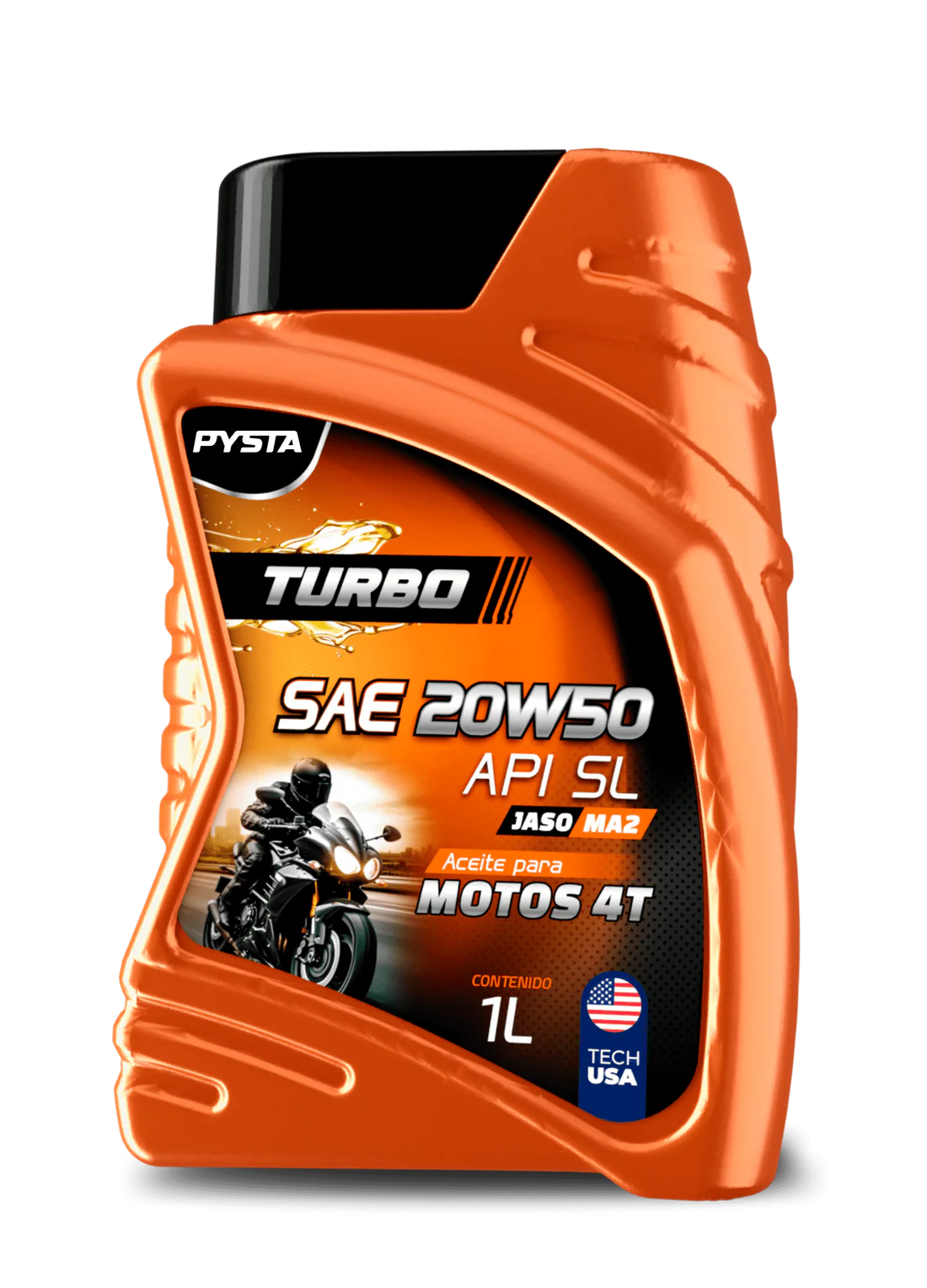 PYSTA Turbo Motos 4T SAE 20W50 API SL - Aceite para Moto 1L