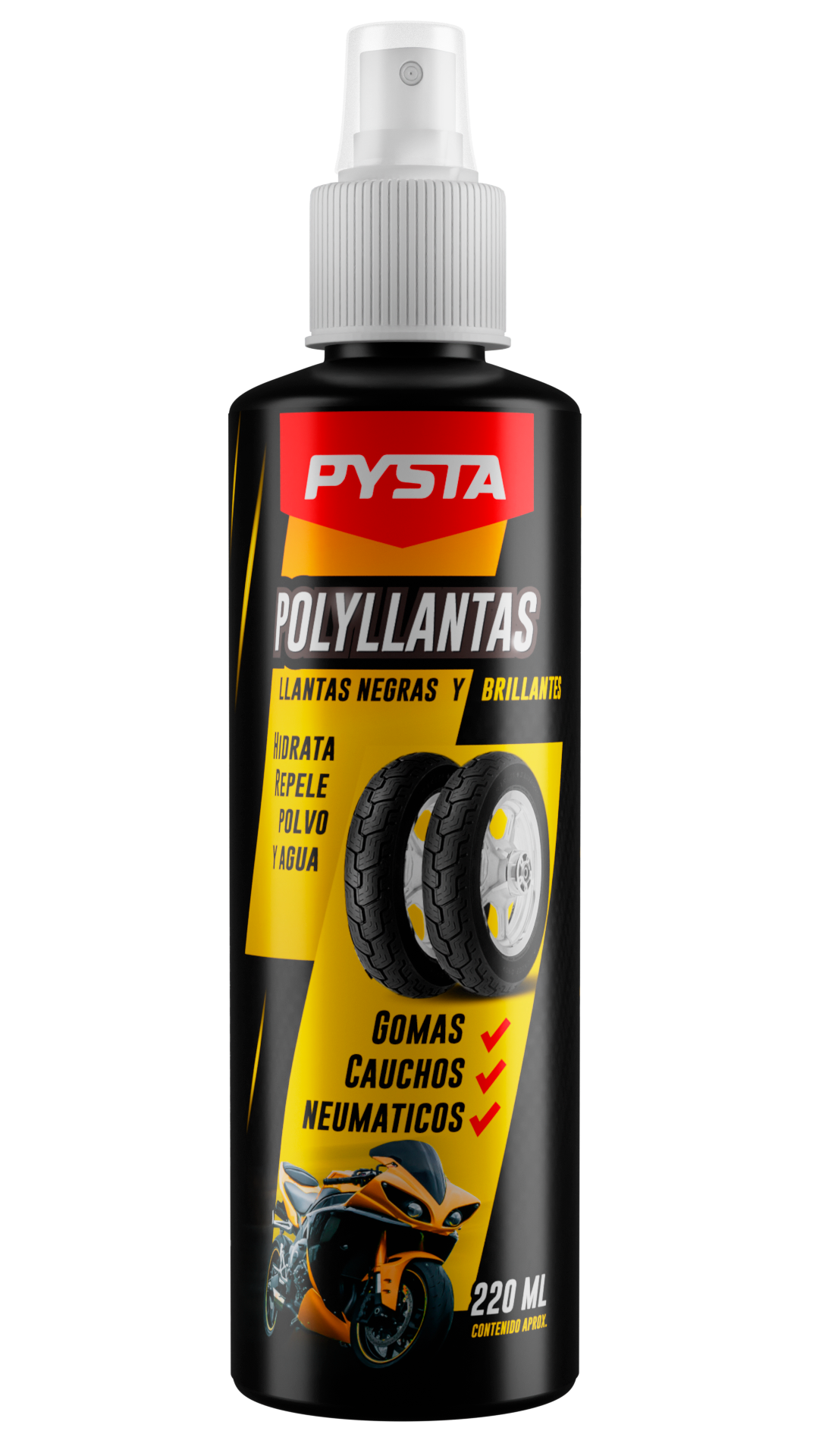 PYSTA Polyllantas - Brillo y Protector para Llantas 220ml