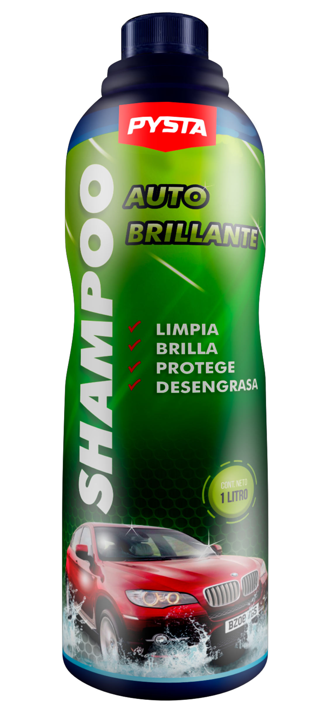 PYSTA Shampoo Auto Brillante - Shampoo para Carro 1L